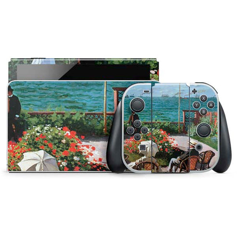 Claude Monet The Terrace at Sainte-Adresse Nintendo Switch OLED (2021) Skin
